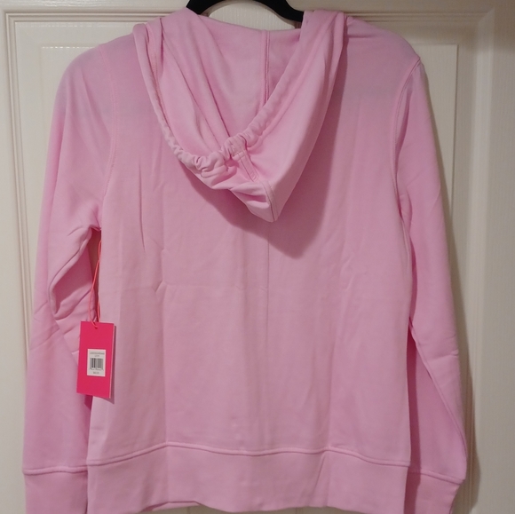 JUICY COUTURE PINK HOODIE FRONT ZIPPER SIZE: SL - Picture 5 of 7